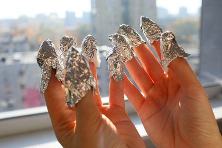 Papillotes d'aluminium