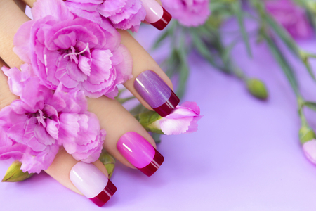 French manucure coloree-